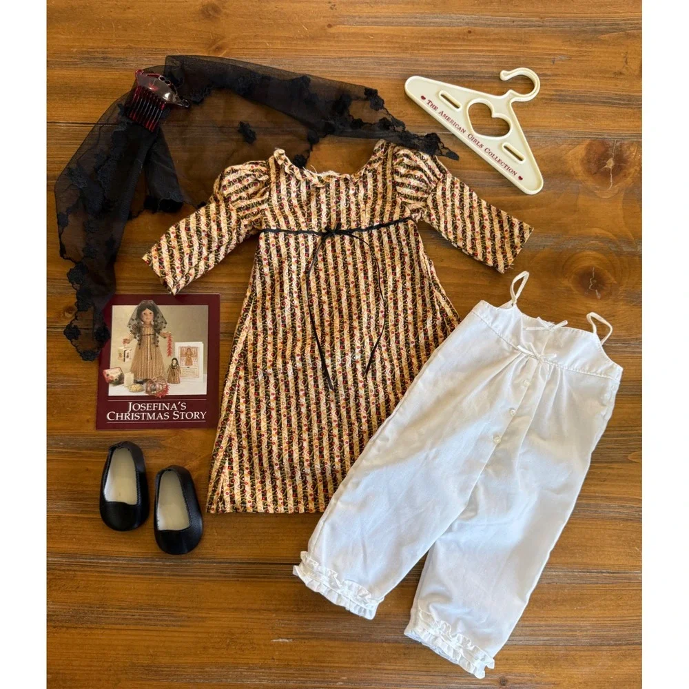 Pleasant Company American Girl Josefina Christmas story Dress Outfit 1997 EUC